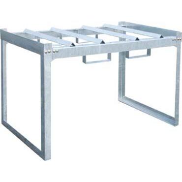 Drum rack, 910x790x780 mm, for one 200-litre drum, galvanised